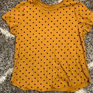 Old Navy Yellow Polka Dot T-shirt